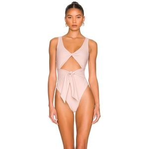 NWT Tularosa Duffy one piece swimsuit bathing suit pink S small